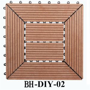 टिकाऊ प्लास्टिक आधार डेक टाइल लकड़ी प्लास्टिक समग्र डेक टाइल DIY
